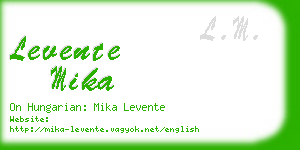 levente mika business card